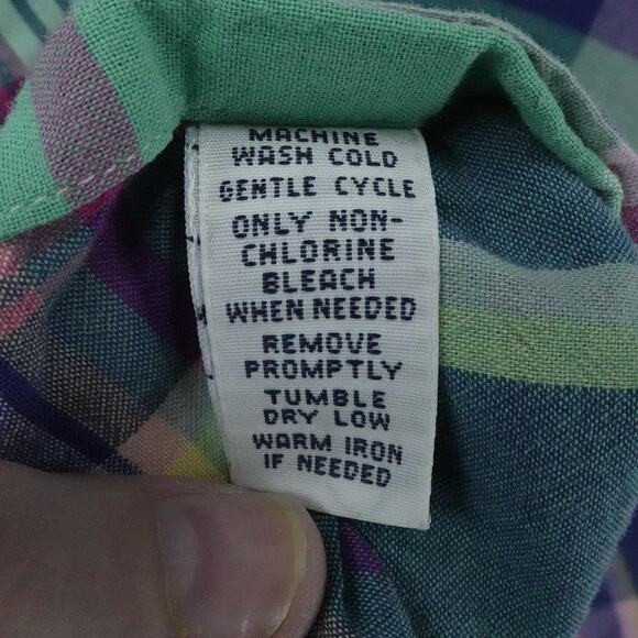 Ralph Lauren Shirt Mens Large Multicolor Plaid Classic Fit Short Sleeve Preppy - Picture 14 of 16